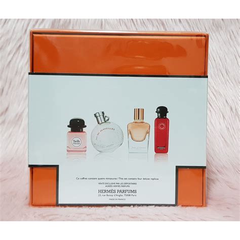 hermes perfume travel set|hermes deluxe mini perfume set.